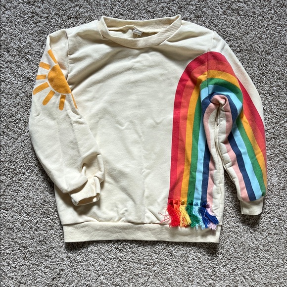 Other - 4T Yellow Sweatshirt with Rainbow and Sun Design